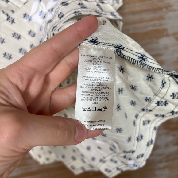 Anthropologie NWT Pilcro Clip Dot Pullover Babydoll Blouse Boho Preppy Womens XS - Picture 6 of 8